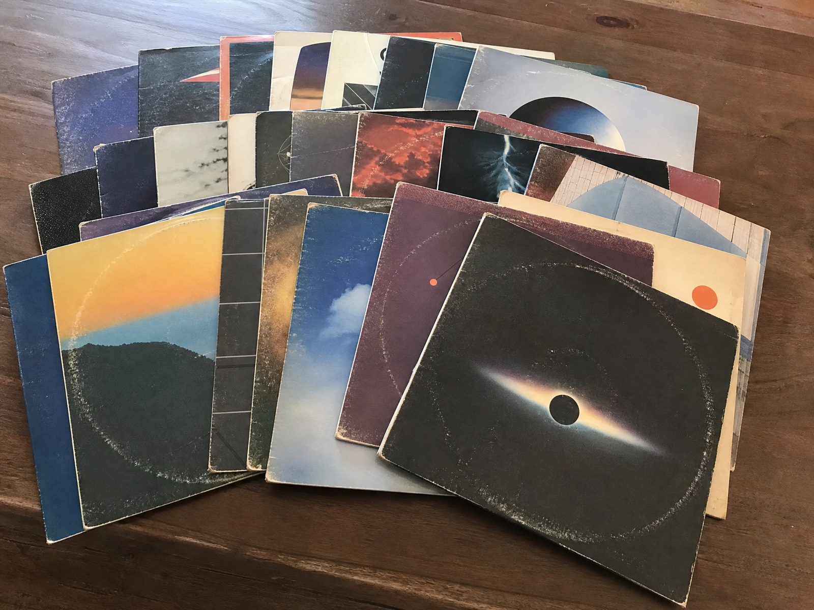 Vinyl records, 1970s rock, 25 albums