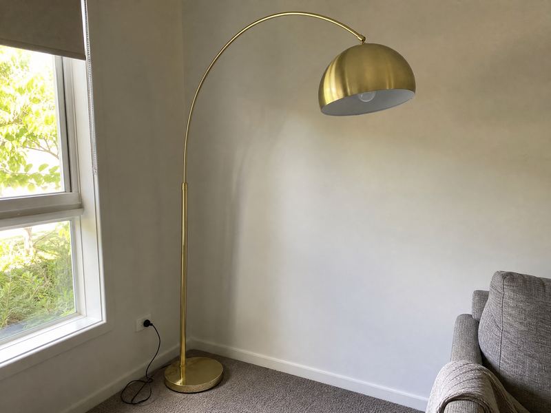 Floor lamp, brass finish